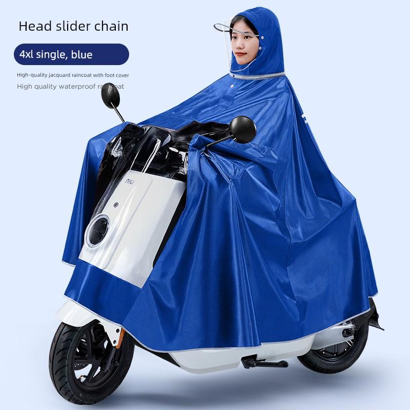 Raincoat for Electric Scooters and Motorcycles, Men's 2022 New Long Model, Full-Body Storm-Proof, Women's Double-Person Electric Bike Rain Poncho