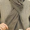 CHIQUITA Long Scarf (Checked Cotton) Beige 243701CBE