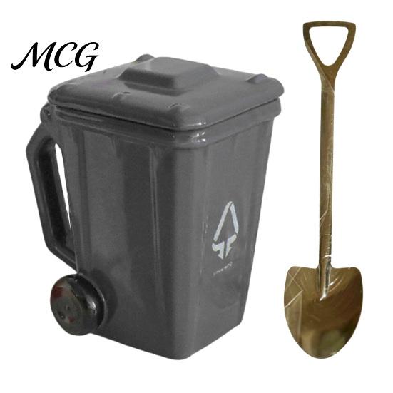 Trash Can Style Mug with Lid Funny Bin Ceramic Lid, Novelty Garbage Drinking Tea Cup Educational Handle, Recycling Coffee Mug, Gag Gifts for