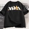 Cat Printed Tshirt Women Summer Cat T-shirt Funny Fashionable Casual Sports Round Neck Short Sleeved T-shirt Tees