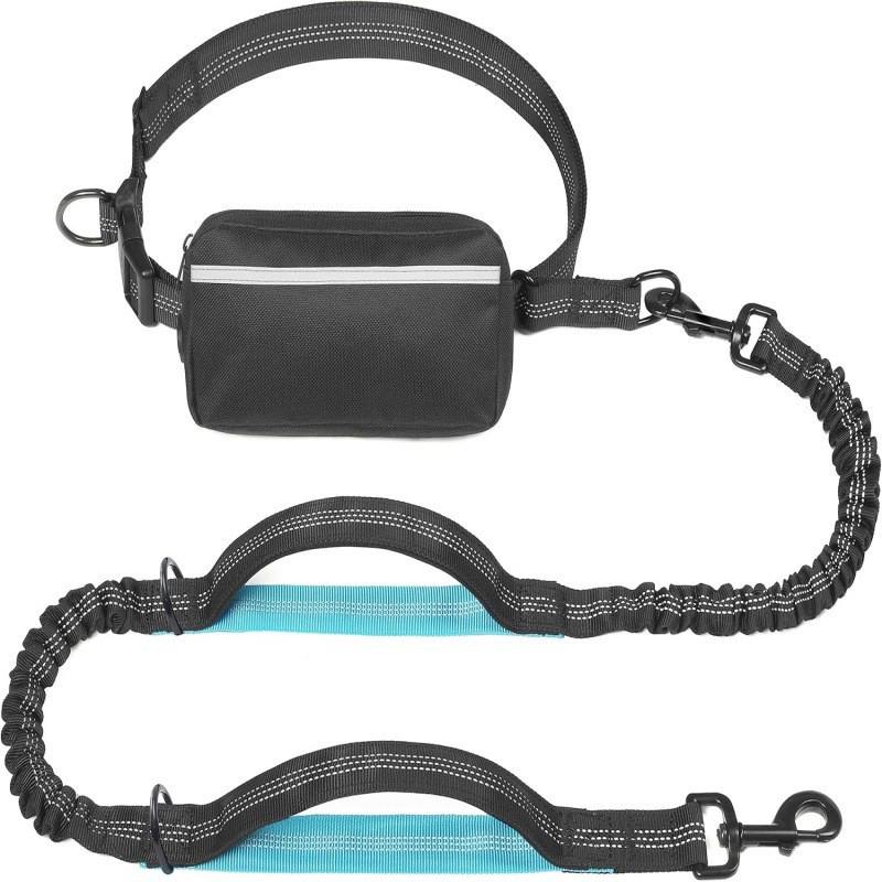 Multifunctional Reflective Waist Bag with Bungee Dog Leash
