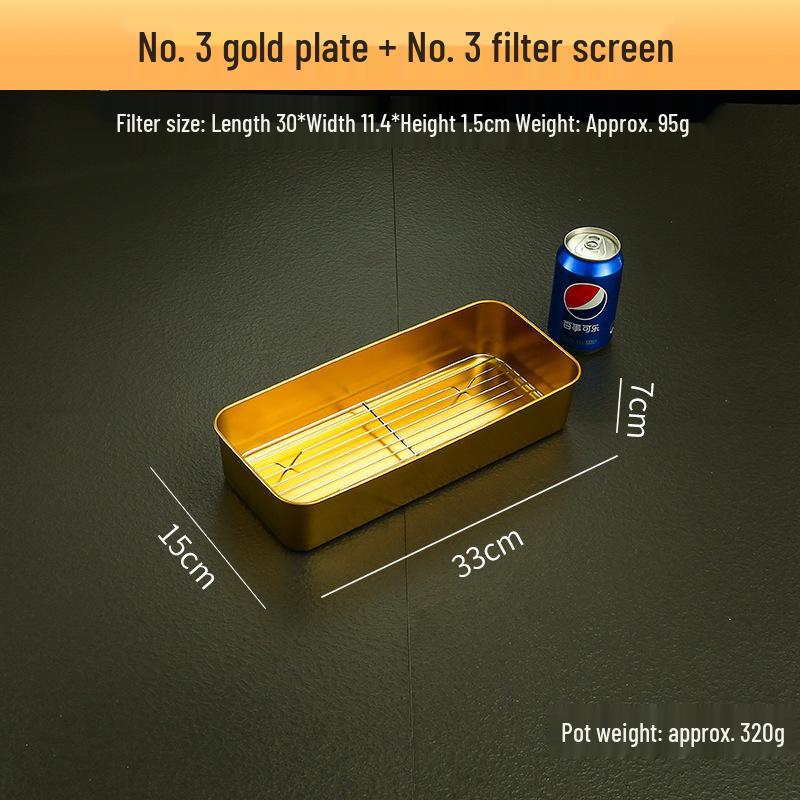 Stainless Steel Deep Snack Plate with Lid - Rectangular Baking Pan and Narrow Tray