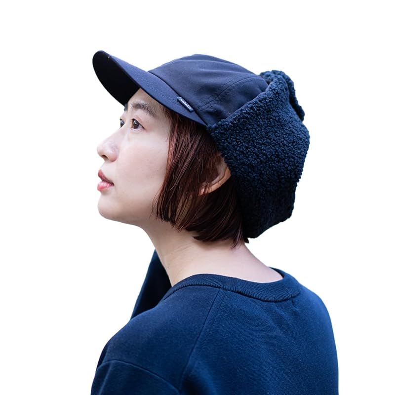 

[Nakota] PilOTSAUNACAP cap hat men s ladies Cold protection Windproof autumn winter Heat retention warm flight cap free size black