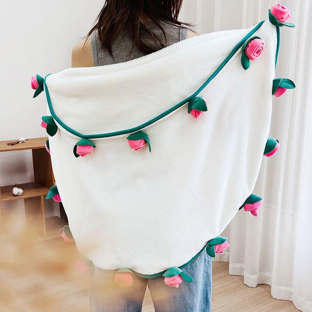 Colorful Rose Bouquet Blanket Fashion Rose Flower Nap Blanket  Valentine's Day