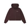 Original Fashion Casual Fleece Full Zip Hooded Long Sleeve Short Cardigan Sweatshirt Women Jackets Tawny F51W449501F-BN