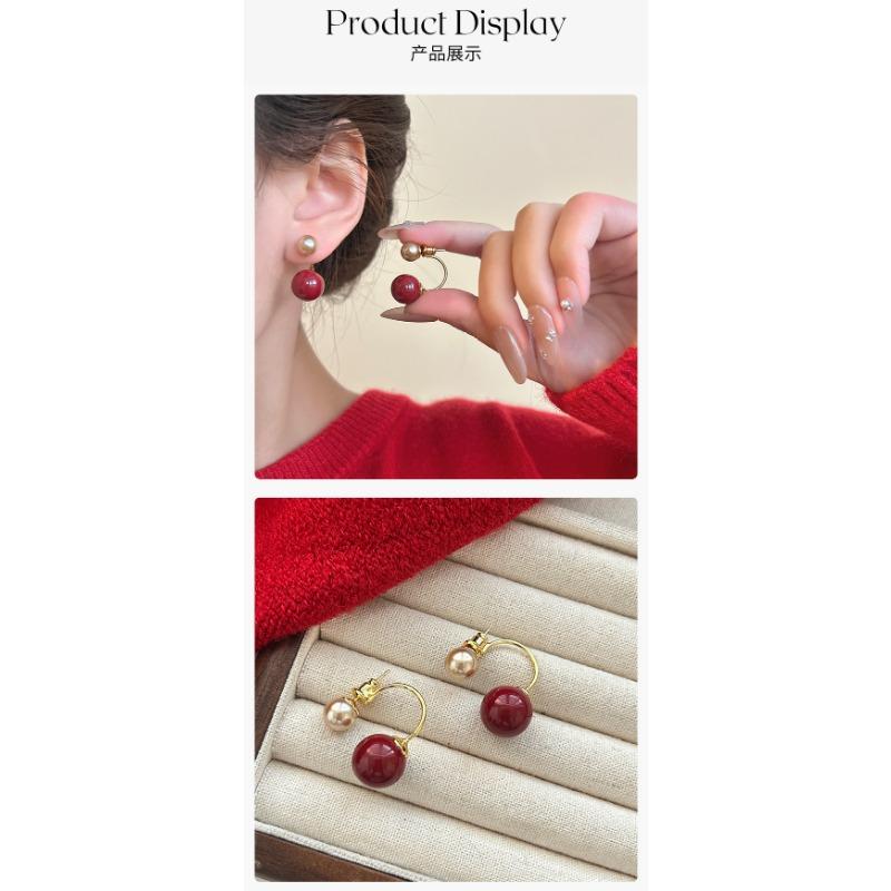 Fashion Retro Two Ways Wearing Pearl Stud Earrings For Women