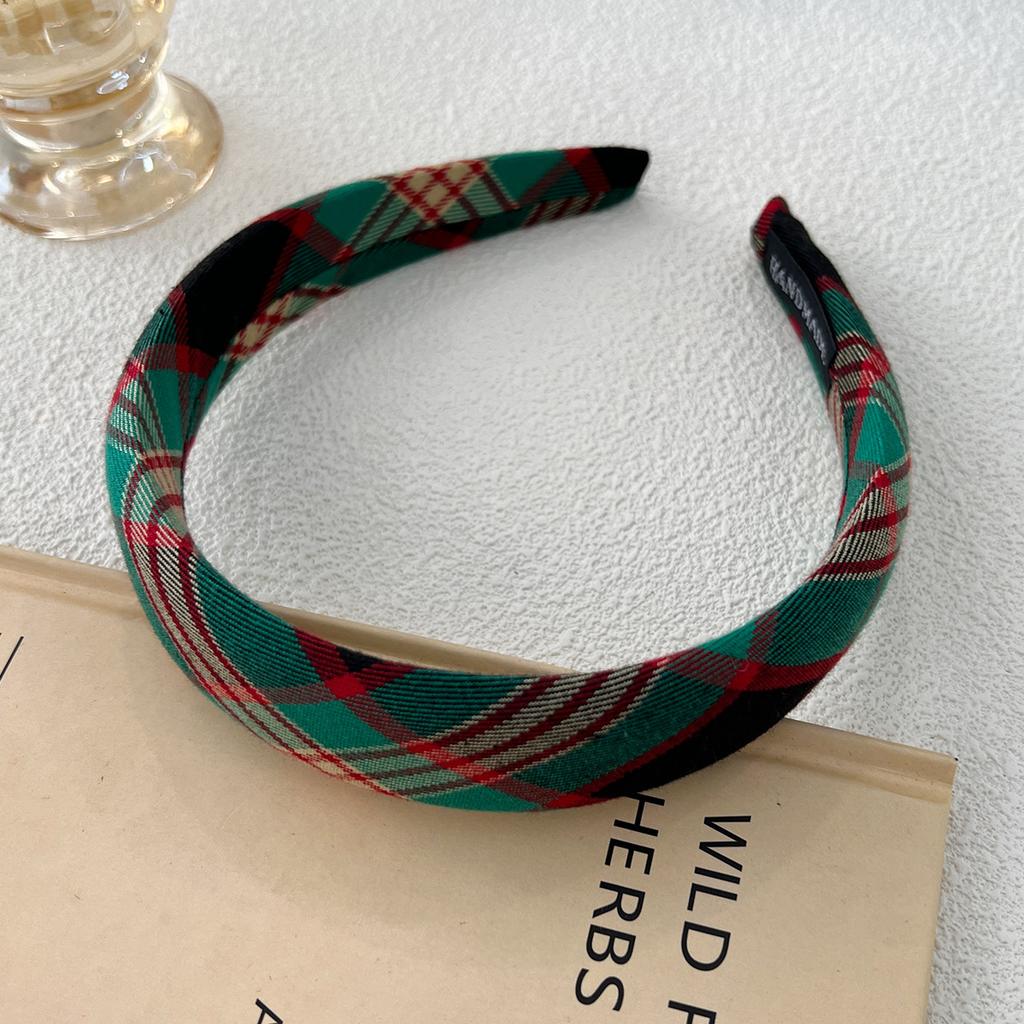 3 Cm Autumn Winter Woolen Plaid Sponge Padded Hairband Headband Adult Hair Accessories Hair Jewley