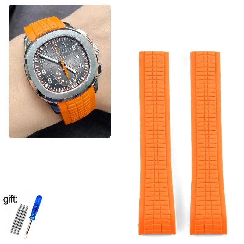 Cinturino per Orologio in Gomma Morbida da 21mm Aquanaut Adatto per Patek Philippe Silicone 5164A 5167A 5168A Cinturino Pieghevole