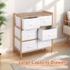 Quilt Storage Shelf Pull Out Clothes Storage Box with 6 Baskets Wooden Shelf Furniture Multifunctional for Living Room Bedroom