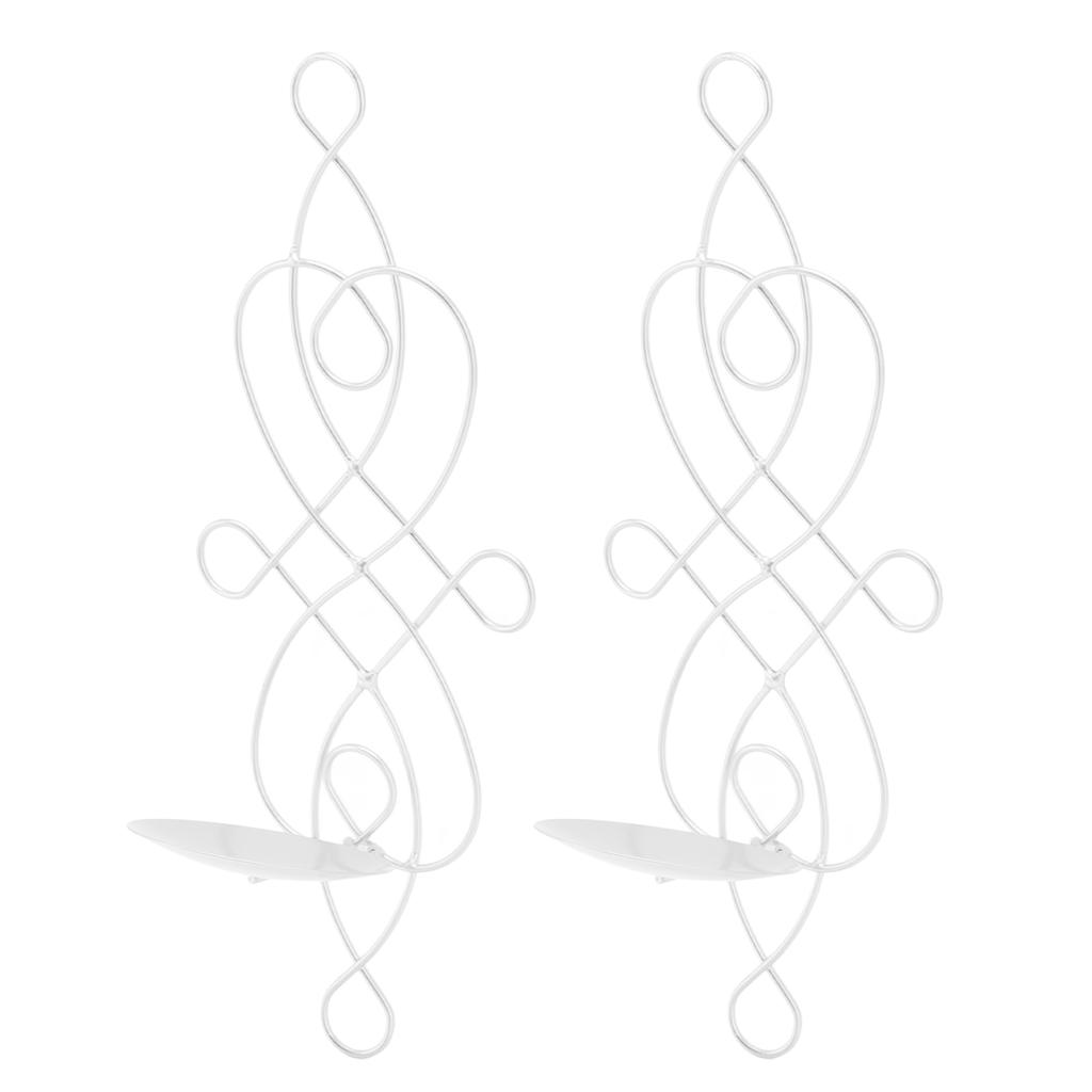 2 Sets Iron Wall Candle Sconce Holder Foldable Deformation Resistance Innovative Wall Candle Holder