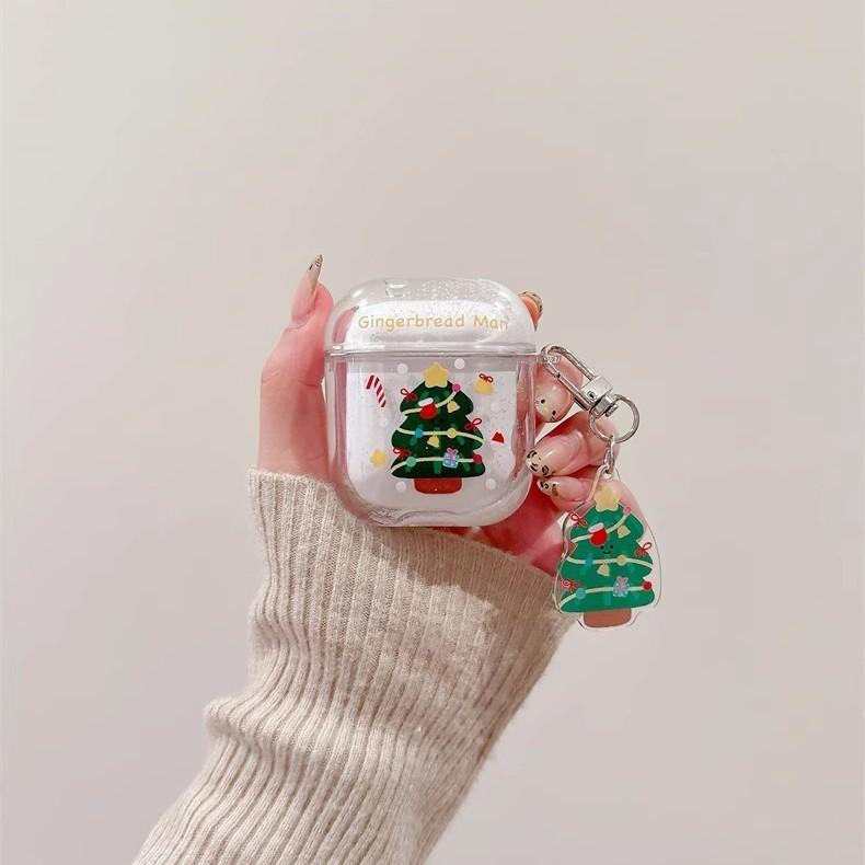 Cartoon quicksand Christmas gingerbread man Apple AirPodspro1 earphone cover 1st generation pendant 1st generation hard pro female