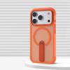 Luxury Matte Translucence Stand Shockproof Magnetic Case For iPhone 17 Pro Max 16 15 14 13 12 For Magsafe Anti-Drop Armor Cover