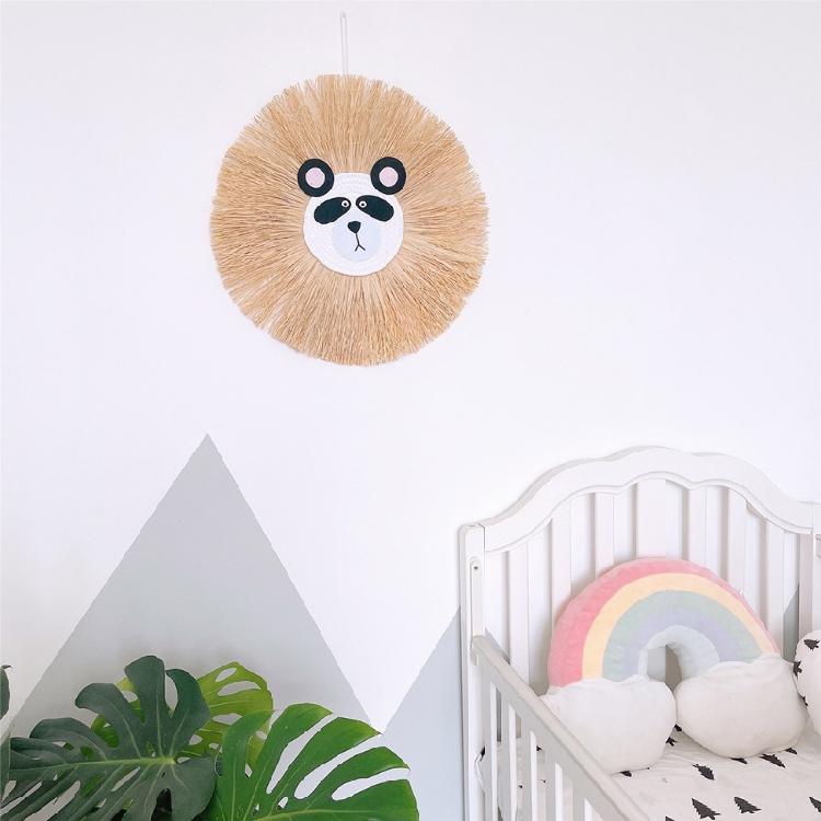 Cartoon Woven Wall Hanging Handmade Raffia Home Children Room Decor Bohemian