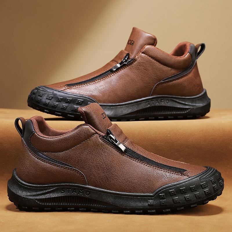 

New men s shoes autumn men s versatile Forrest Gump shoes running shoes wear-resistant soft-soled driving shoes 44 коричневий