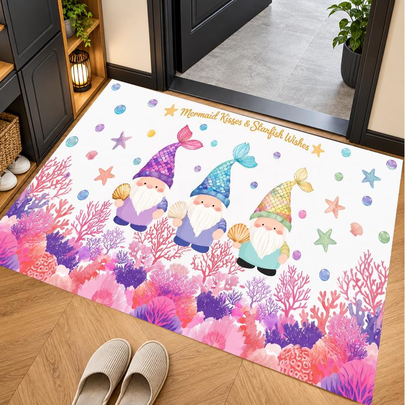 Christmas Theme Floor Carpet, Soft Area Rug, Xmas Indoor Home Holiday Decoration