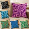 Bohemian Style Leaves Vines Cushion Cover Short Plush Doublesided Print Square Throw Pillow Covers Sofa Home Cushion Decor