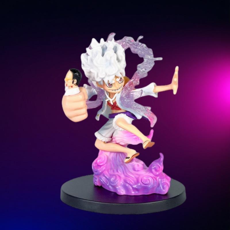 Cartoon Anime One Piece Figures Sun God Nika Fifth Gear Grip The Head Luffy Action Figure Scene PVC Model Toys Doll Decorate Gif