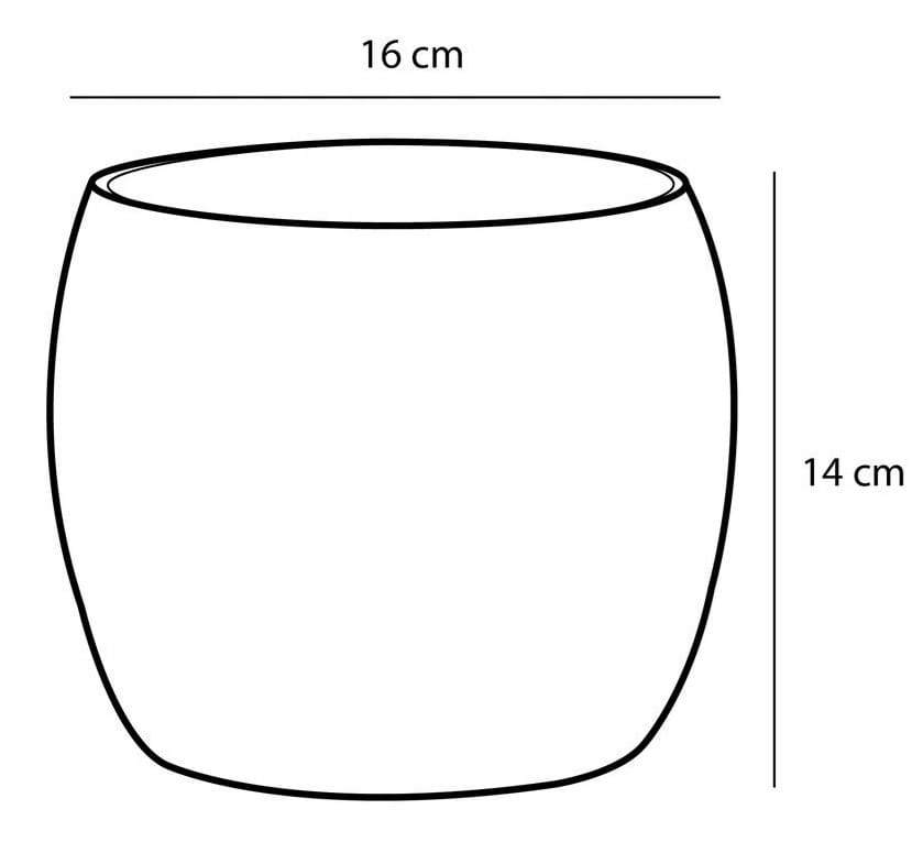 Decorative Ceramic Flowerpot, Light Gray, 14x16cm