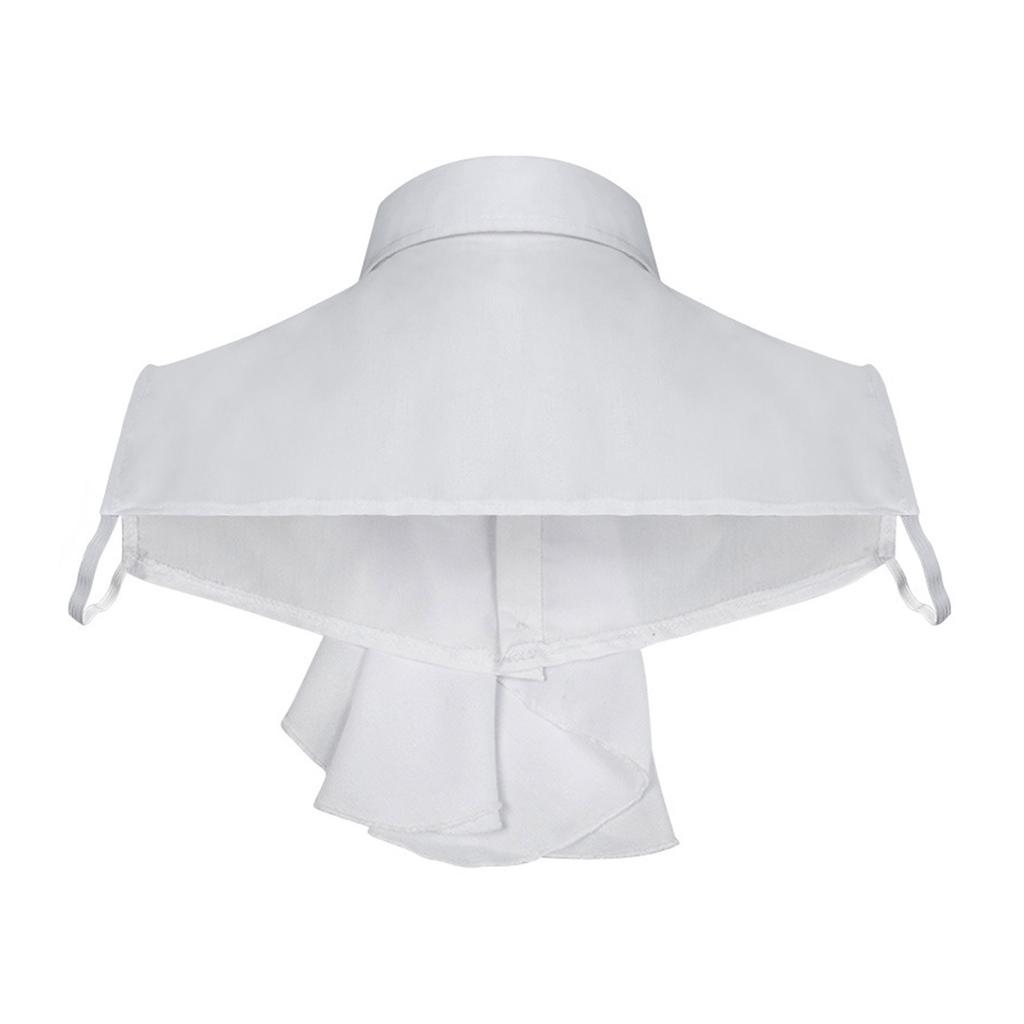 Victorian Colonial Jabot Fake Collar Medieval Gothic Steampunk Vintage Detachable Ruffled False Collar Costume Accessory