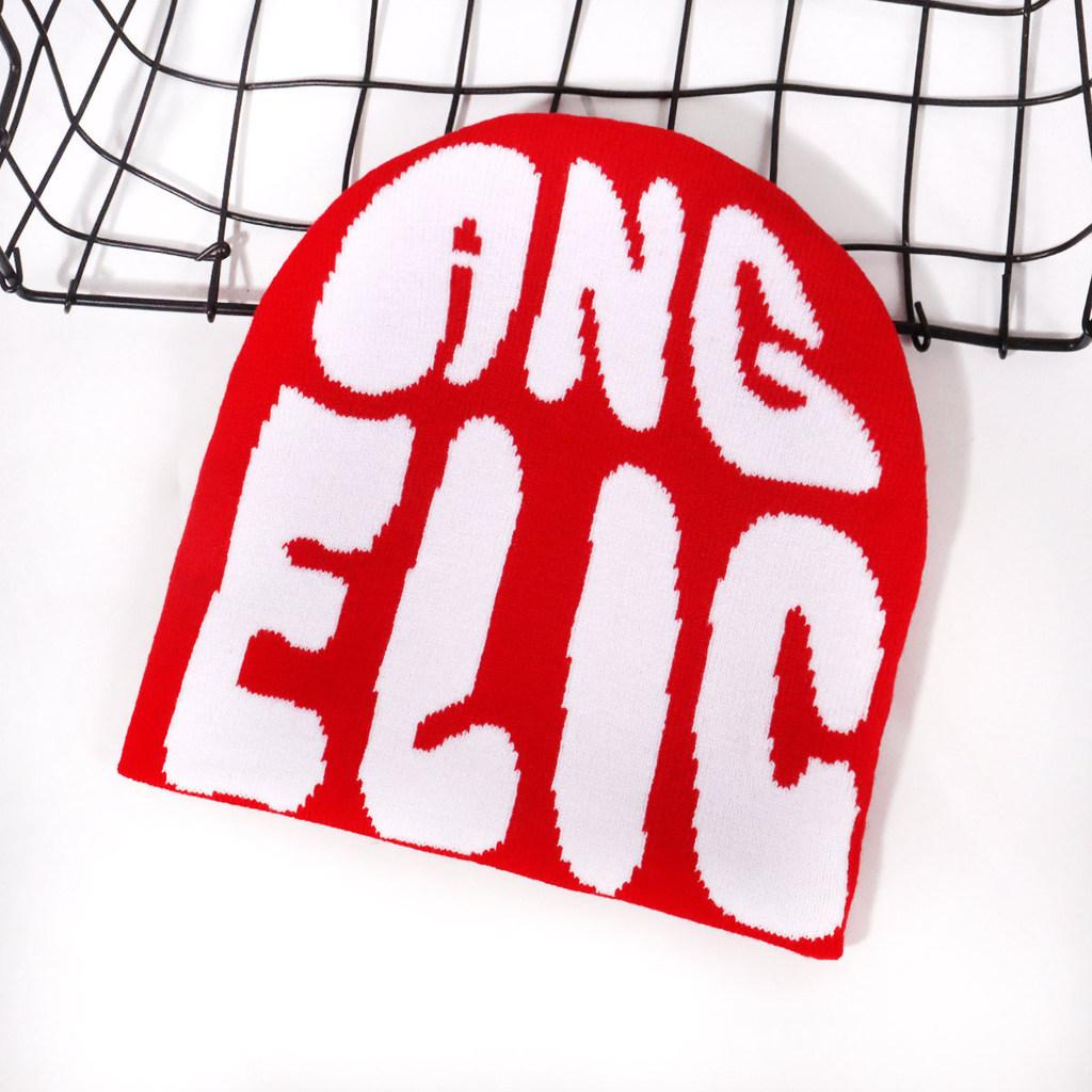 Letter Pattern Fashion Women Casual Warm Knitted Hat For Autumn And Winter