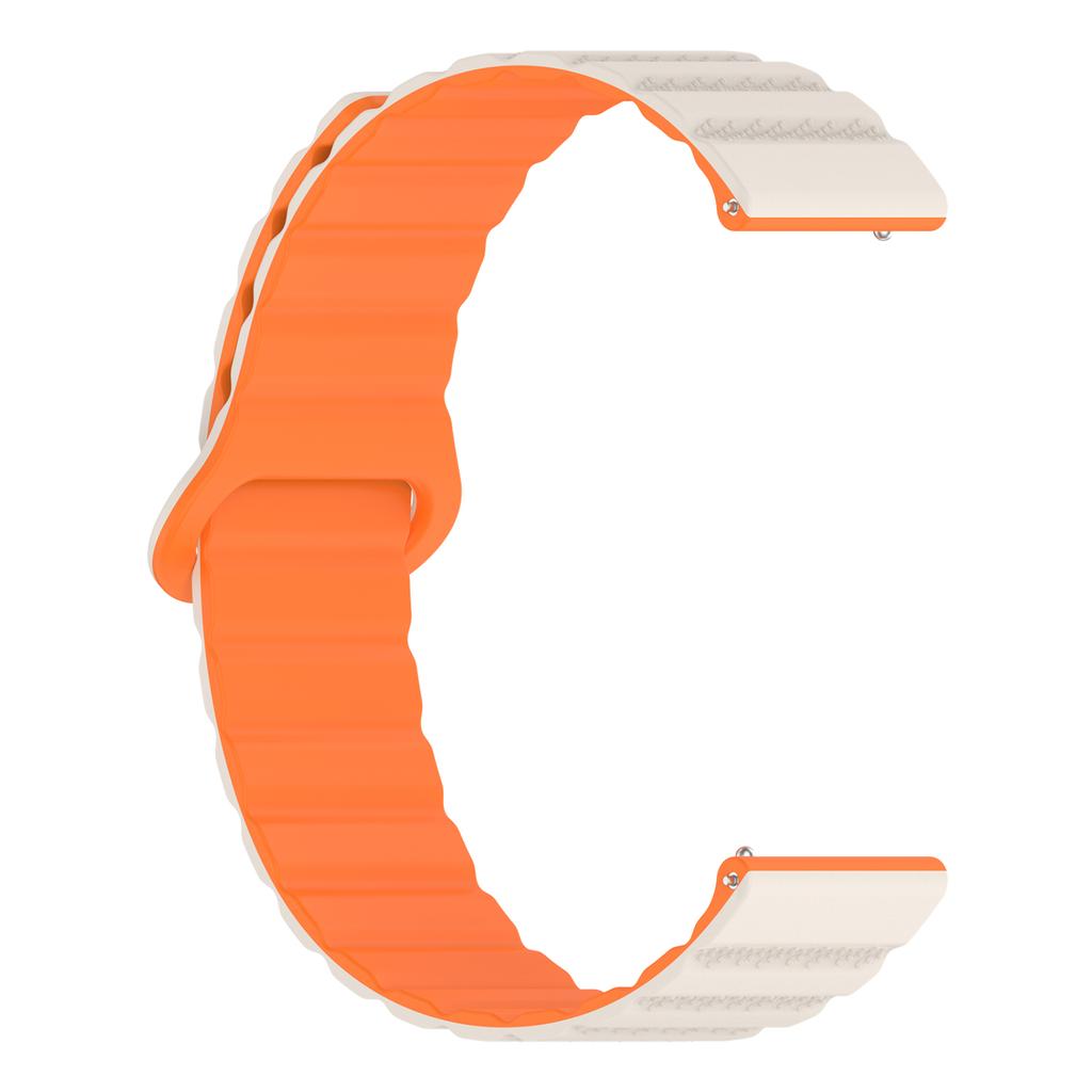 Silicone Watch Band Strap Bracelet Belt with Magnetic Closures Fit for 18mm 20mm 22mm Smartwatch Comfortable Daily Wear