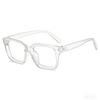 Women's Ultra-Light Tea-Colored Three-Point Prescription Glasses: Versatile, Blue Light Blocking, Large Frame, Plano, Perfect for Bare-Faced Photos.