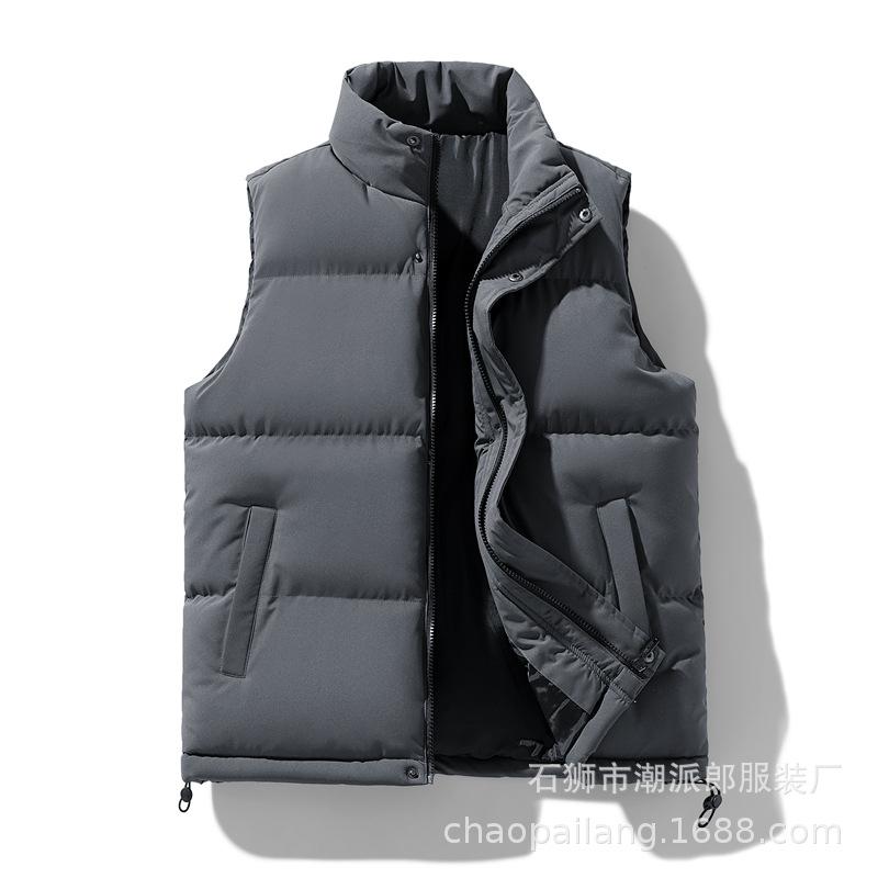 

Зимний новый мужской жилет куртка жилет теплый и утолщенный универсальный модный повседневный хлопковый жилет мужская куртка 5XL серый