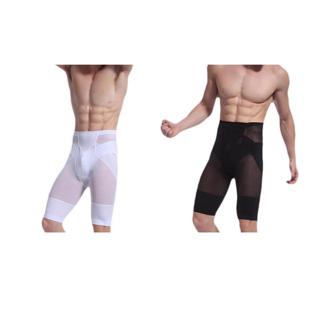 Men High Waist Hips Legs Men High Waist Hips Shaped Slim Shorts Body Shaping Tighten Abdomen Pants