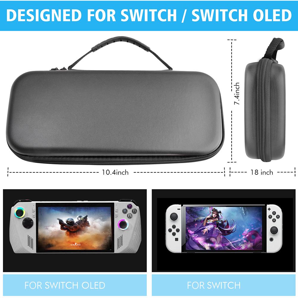 Leather Hard Portable Carrying Case Bag Shockproof Protective Travel Case Storage Bag for Asus ROG Ally Console Accessories