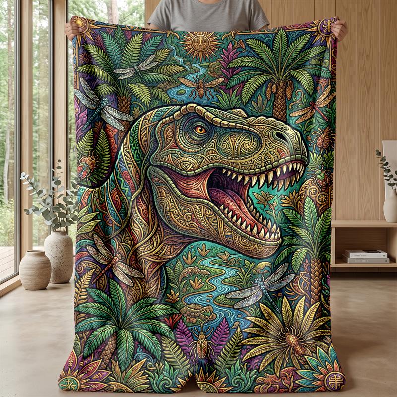 Tyrannosaurus Rex Evolution Theme blanket Lightweight Warm Flannel Blanket Decorative Throw Blanket for Home Decoration