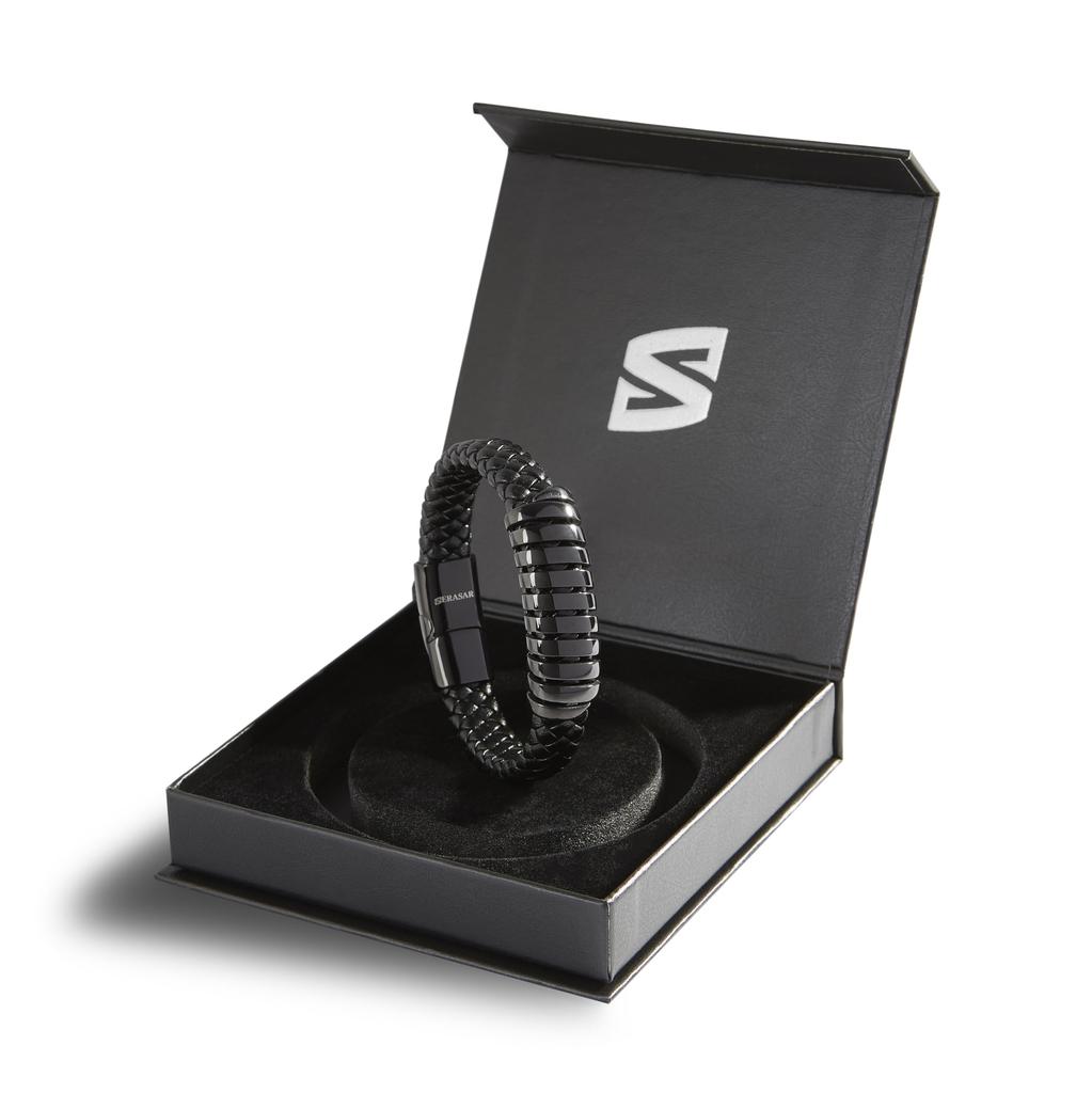 SERASAR Armbånd gutter 17cm svart armbånd lærarmbånd lærarmbånd armbånd arm smykker lærsmykker smykker armbånd flettet armbånd