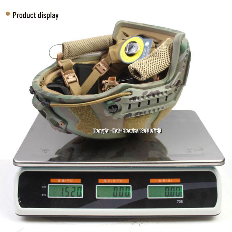 Upgraded Fiberglass Riot Helmet with Velcro Suspension - Camouflage, 1.5KG One Size