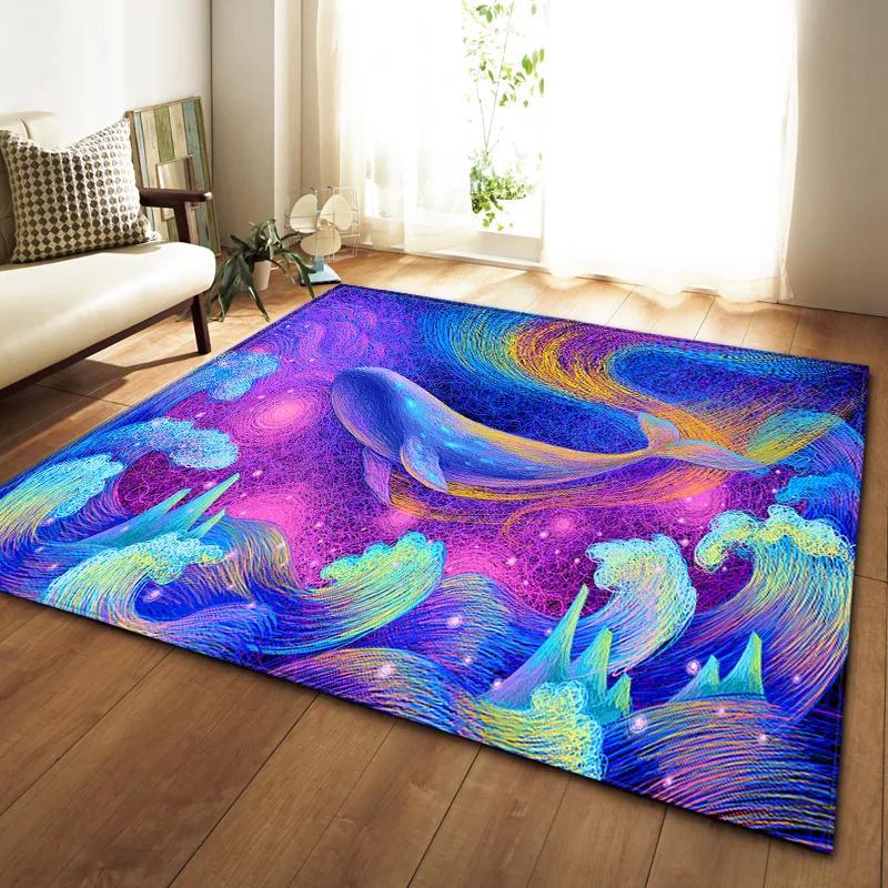 Cartoon Animals Colour Fox Flamingo 3D Print Carpets For Living Room Bedroom Area Rug Child Home Decor Carpet Kids Room Play Mat