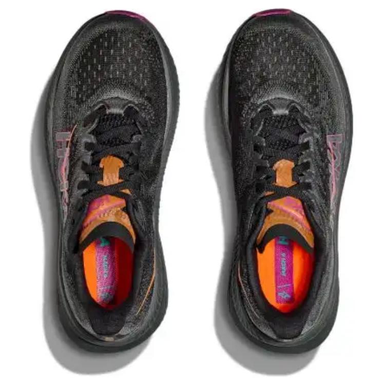 Hoka One One Mach 6 Comfortable Slip-Resistant Durable Rebound Low-Top Running Shoes Women Running Shoes Black 1147810-BKFS