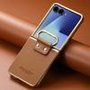 Draagbare Mode Ringhouder PU Leer Hoesje voor Samsung Galaxy Z Flip7 5G Flip 7 FE Flip5 Flip6 Flip4 Flip 6 5 4 Cover Funda