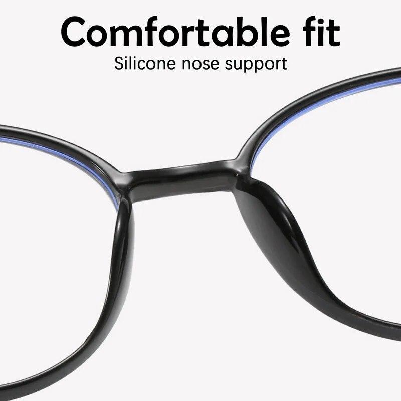 Fotokrom polarisert fargeendring Runde briller Briller Dame Anti-blå spill utendørs briller Klar linse