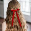 Vintage Velvet Ribbon Bow Handmade Bow Hair Decor Flocking Webbing Decor for Gift Wrapping Wreath Bow Making
