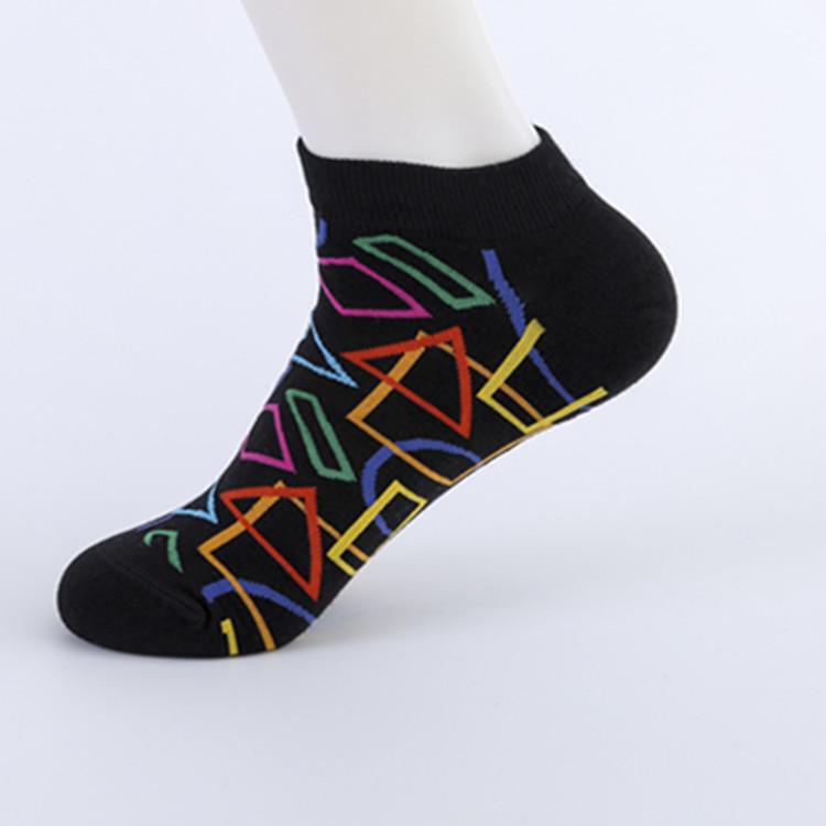 Men's Trendy Spring/Summer Color Block Boat Socks - European & American Style