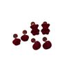 Autumn And Winter Red Flocking Love Bear Pearl Stud Earrings Women Wear Unique Personality Exquisite Versatile Earrings