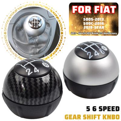 New Hot Sale Gear Shift Knob 5/6 Speed Manual Lever Shifter Handball Car Styling Accessories For Fiat 500 2012- 2018 Car