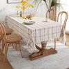 Line Plaid Imitation Cotton And Linen Fringed Tablecloth Geometric Lace Rectangular Coffee Table Table Cloth