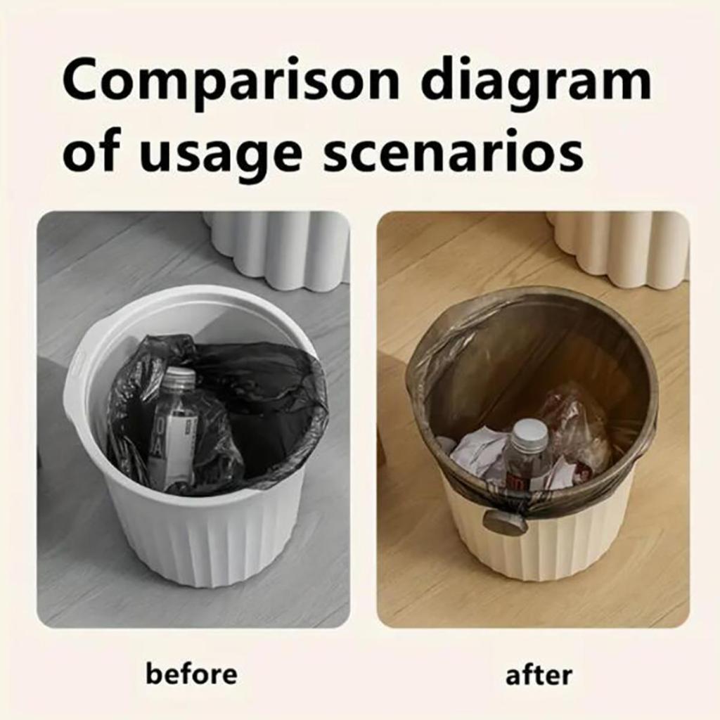 Waste Bin Rotating Fixed Clip Garbage Bag Side Button Waste Basket Fixation Trash Bag Non-Dirty Hand Holder Storage Tool