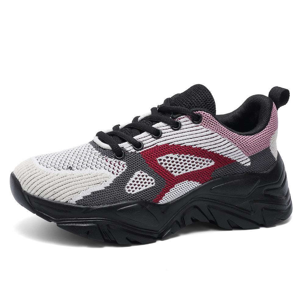 Chunky Sneakers Knitted Platform Shoes Mesh Casual Sports Shoes Breathable Casual Daily Versatile Shoes Height Increasing 35