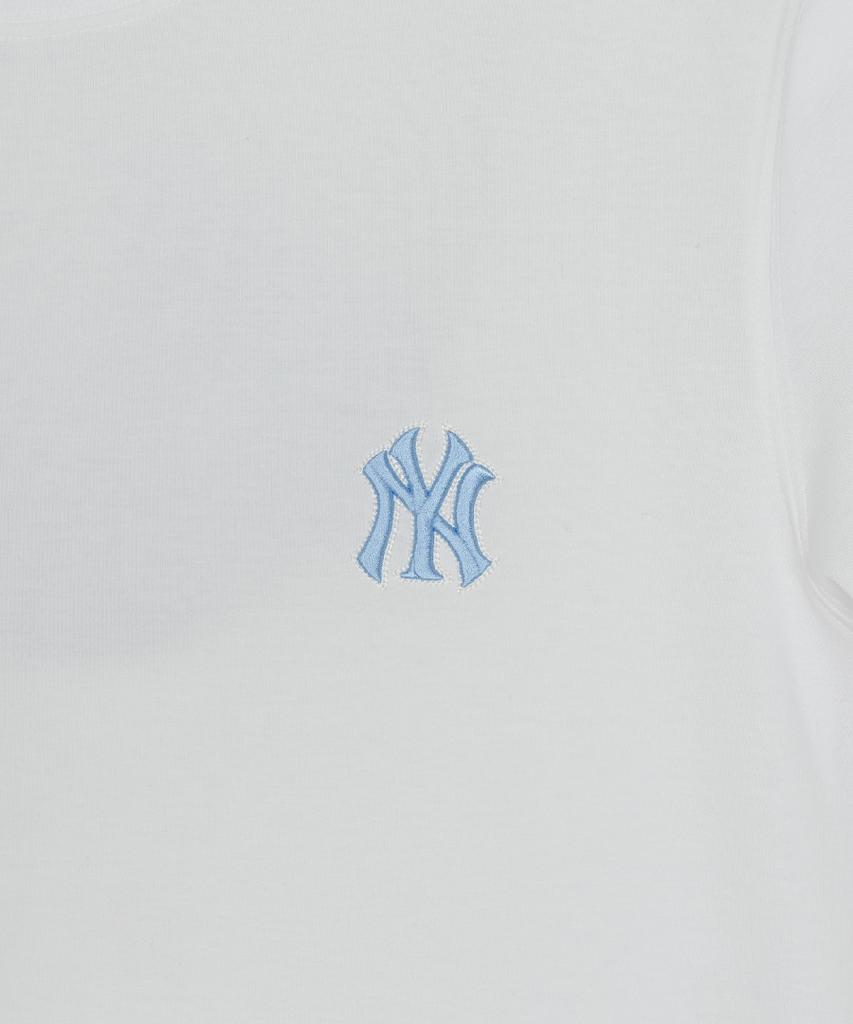 Emelbi Basic Lace Mega Logo Oversized Short Sleeve T-Shirt Ny (White)