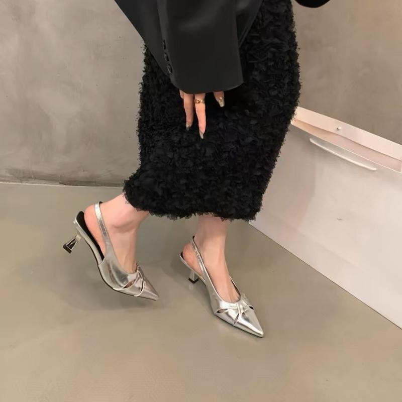 Fashion 2025 French Elegance  High Heel Open Toe Sandals Women's Shoes Hot Sale of The Season New Summer Pointed  Single Shoes