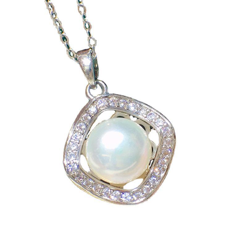 Korean Freshwater Pearl Pendant for Women - 8-9mm, High Luster, 18K Gold Plated, Elegant Jewelry