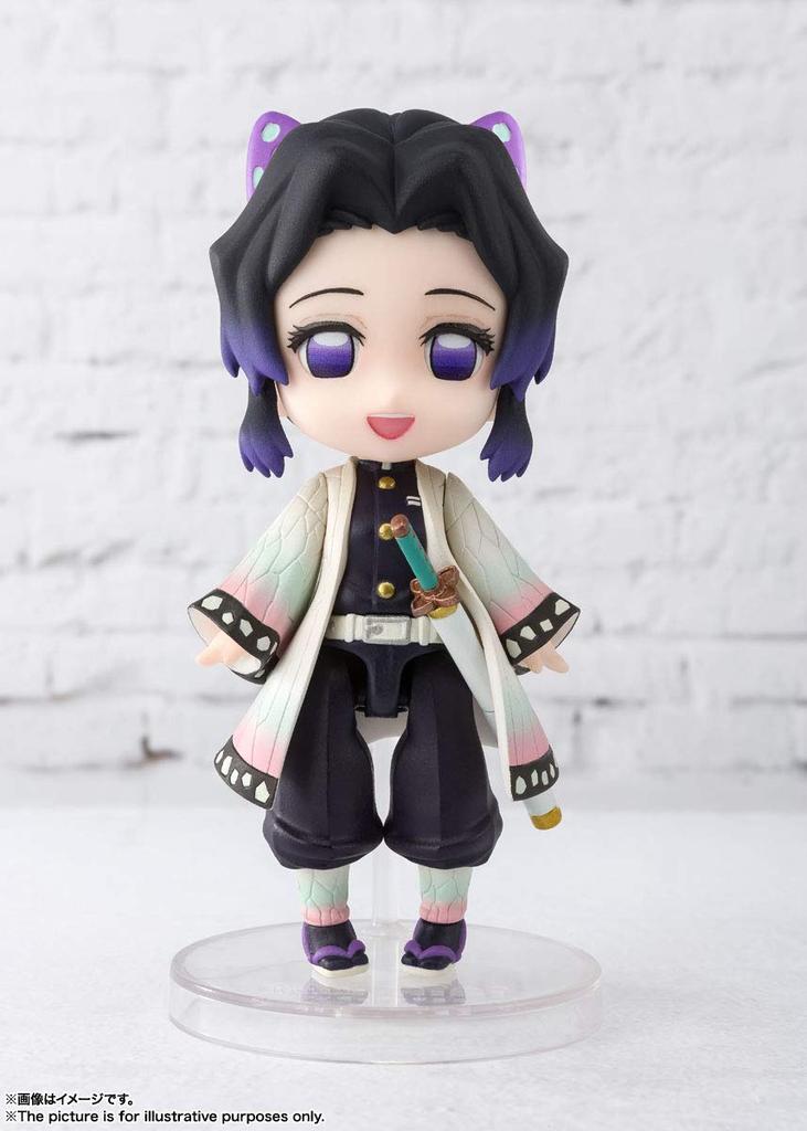 TAMASHII NATIONS Figuarts mini Demon Slayer: Kimetsu no Yaiba Shinobu Kocho, approximately 90mm, PVC/ABS painted action figure