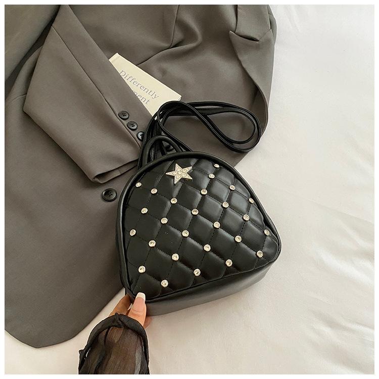 Korean Version of Fashion Rhombus Chain Bag Women's 2025 New Fashion Literary Style Small Backpack Simple Handbag