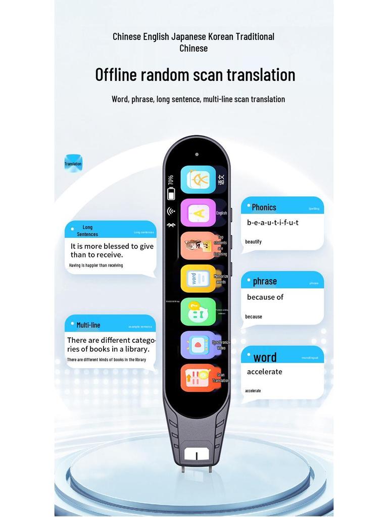 5G Multi-Subject Learning Pen: Universal Scan, Translation & Reading Tool for Kids