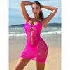 Elastic Fishing Net Tight Lingerie Clothes Erotic Mesh Mini Bodycon Dress Female Fishnet Short Skirt Sexy Party Night Club Wear